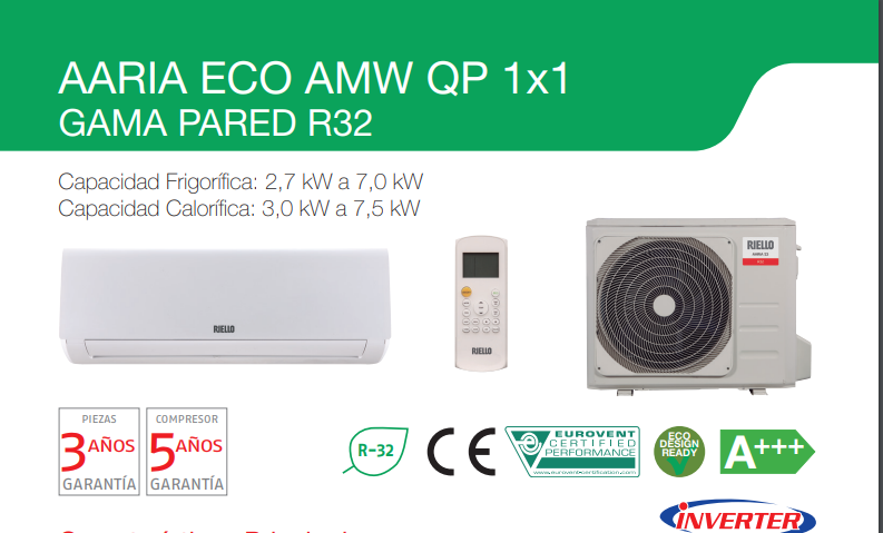 PARED QP 1X1 R32 Riello