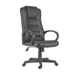 Silla Giratoria piel negra Ref. Henry