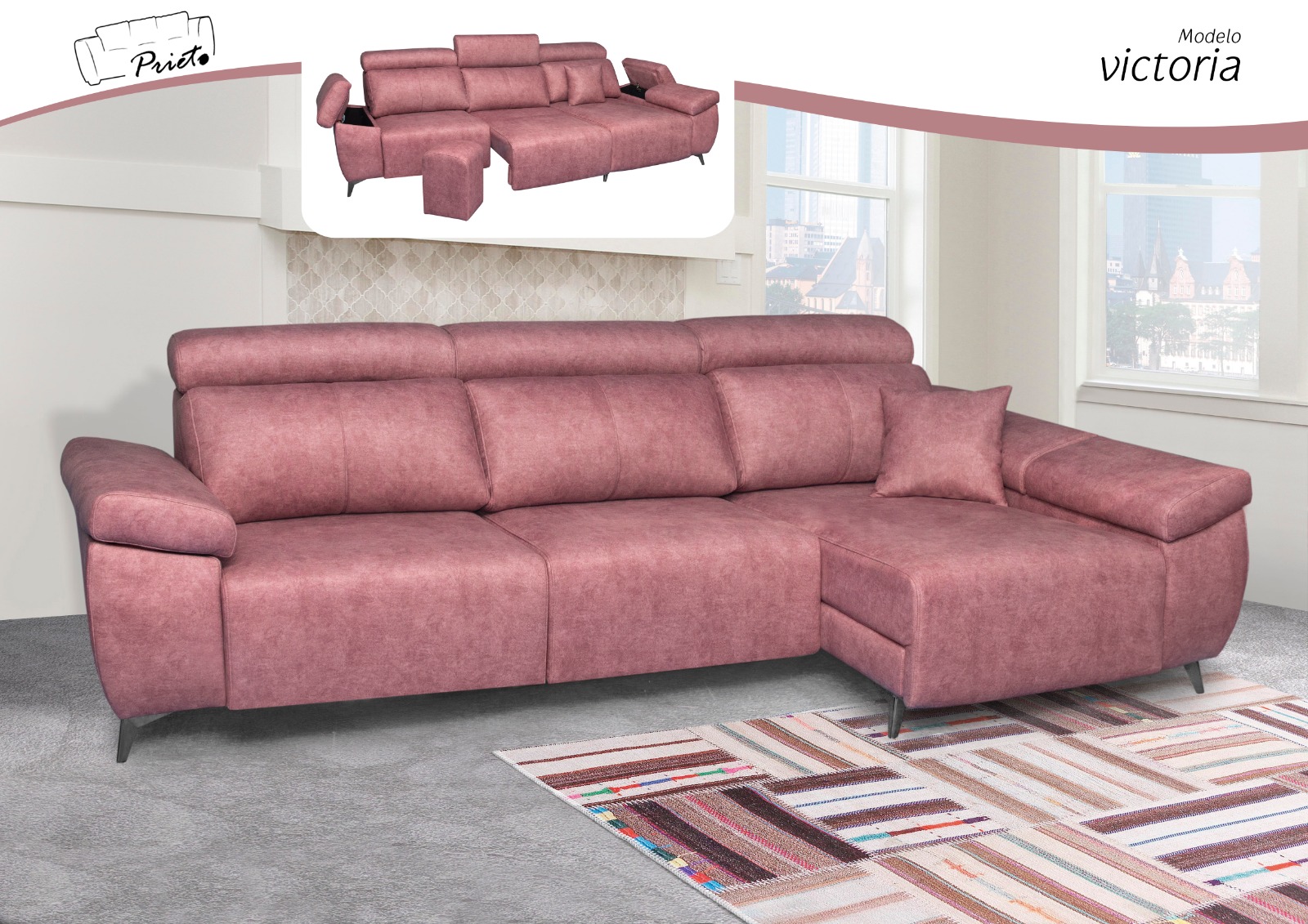 Chaise Longue Mod. Victoria